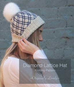 Diamond Lattice Hat Knitting Pattern