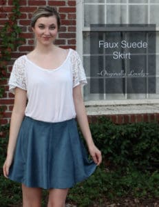 Faux Suede Skirt