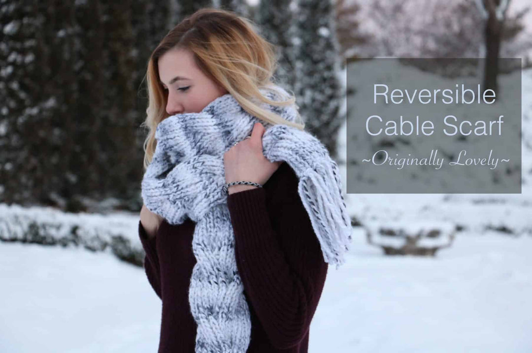 Reversible Cable Scarf Knitting Pattern