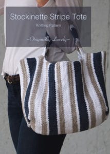 Stockinette Stripe Tote Knitting Pattern