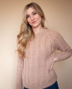 Sunday Morning Rib Stitch Sweater Knitting Pattern