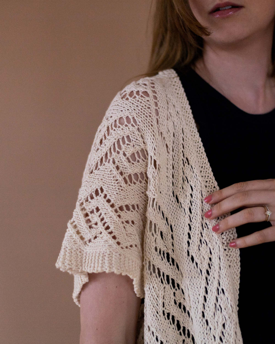 Knit Pattern For Ruana Diamond Lace Ruana Knitting Pattern – Originally Lovely