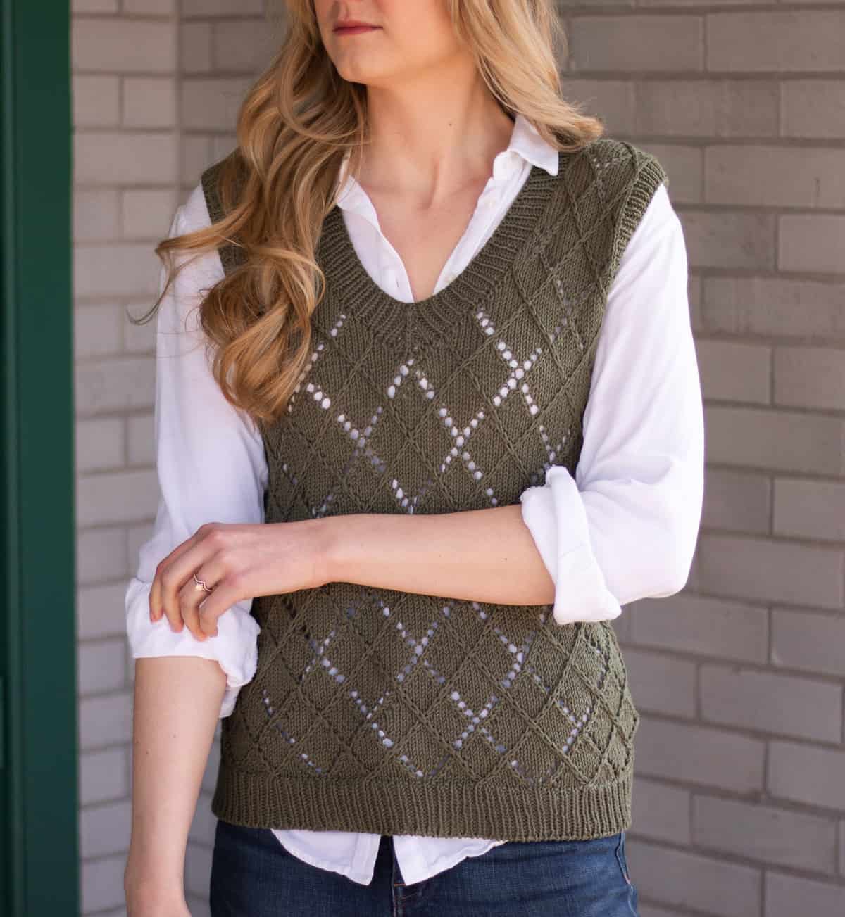 Argyle Sweater Vest Knitting Pattern - Originally Lovely