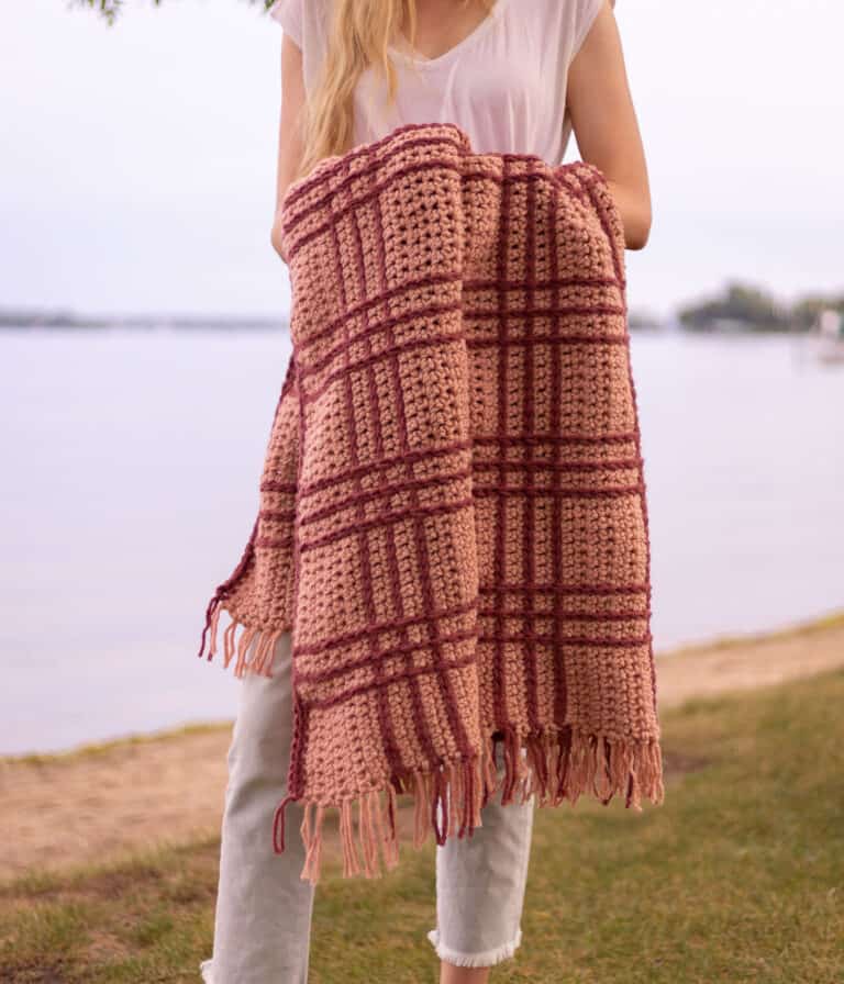 Heritage Plaid Blanket Crochet Pattern