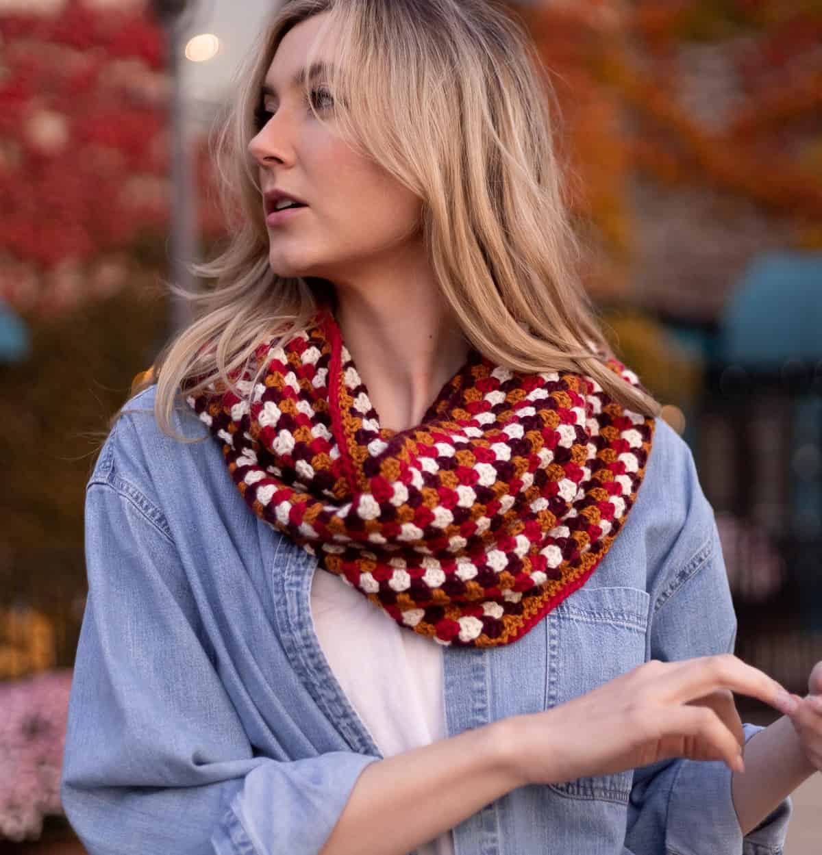 Granny Stitch Infinity Scarf & Cowl Crochet Pattern - Originally Lovely